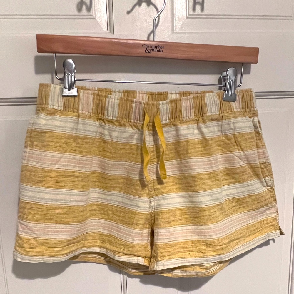 Patagonia Hemp Island Shorts Yellow White Stripe S